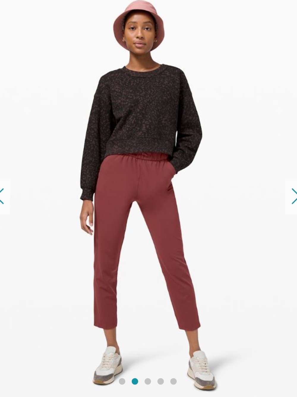 LULULEMON Keep Moving 7/8 Crops High Rise Pants Relaxed Fit Savannah Women SZ 4